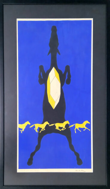 Eduardo Nery, Pintura (maquete para serigrafia), 1973, Guache sobre papel, 66x33 cm BD