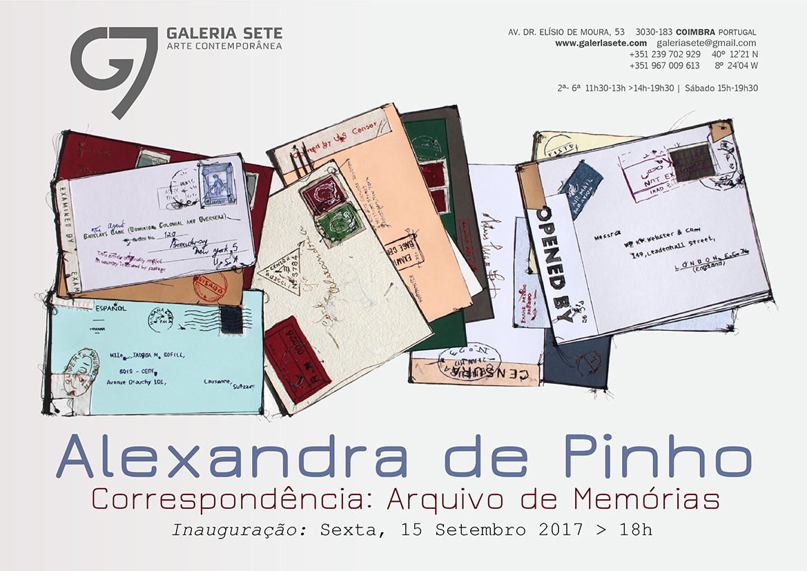 Convite: correspondencia: arquivo de memórias - alexandra de pinho