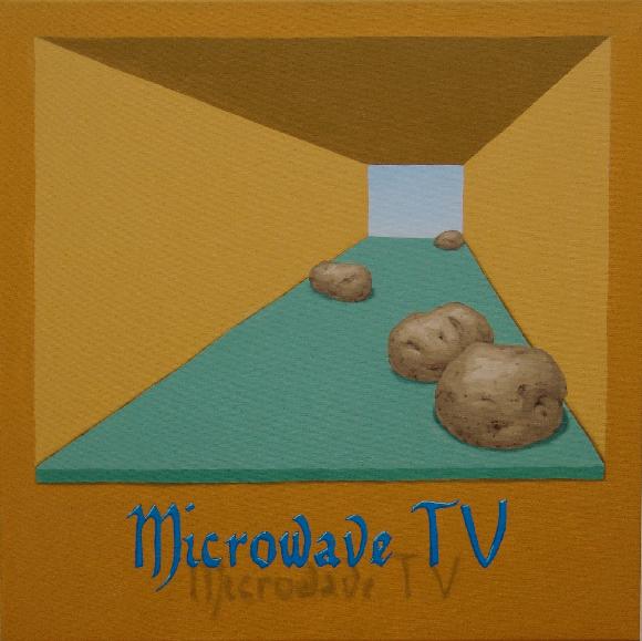 António Olaio, Microwave TV, 70x70 cm, 2005, acrílico sobre tela