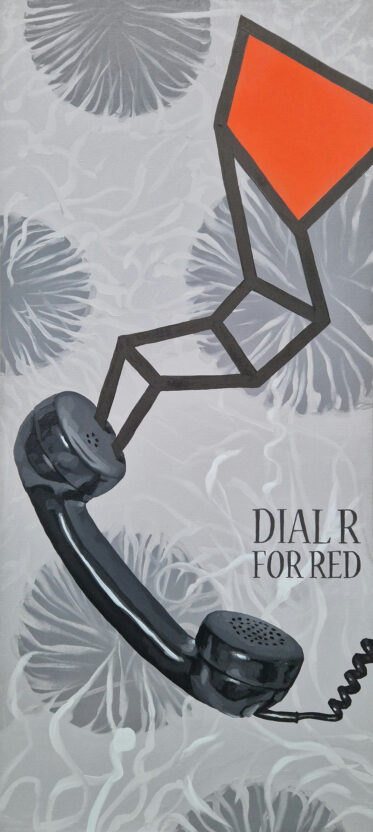 António Olaio, Dial R for Red, sem data, óleo sobre tela, 170x75 cm BD