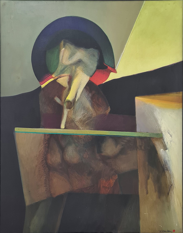 Gil Teixeira Lopes (Gitelo), Gestação, da série Ambiência II, 1969, 160x130 cm, óleo sobre tela BD