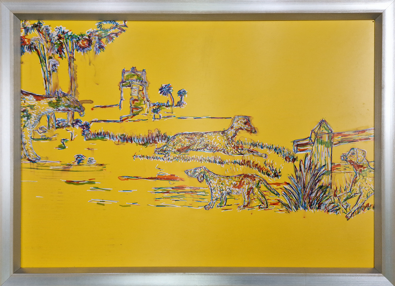 Luís Nobre, Três Desenhos em Um #1, 2007, tinta sobre placa acrílica, 50x72 cm BD