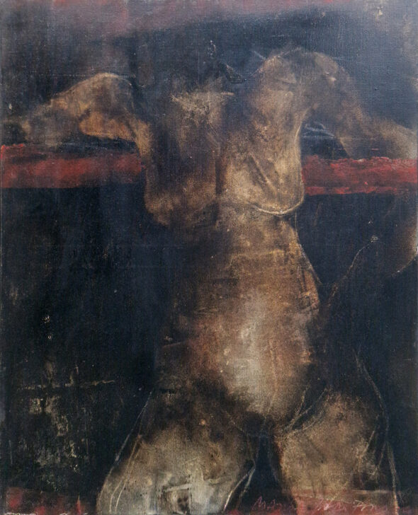 Maria João Franco, título desconhecido, sem data, técnica mista sobre tela, 100x81 cm BD