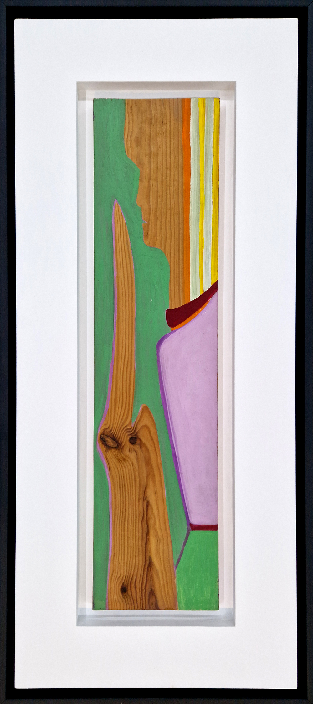 Mário Cesariny, The Scander, sem data, acrílico sobre madeira, 71x18 cm com moldura BD