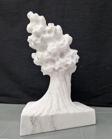 Filipe Curado, sem título da série Árvore Branca, 2023, mármore, 21x14x32 cm BD