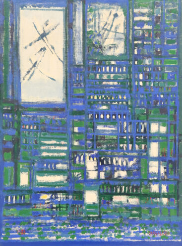 Manuel Cargaleiro, L'Odeur de l'eau, 1988, óleo sobre tela, 73x54,5 cm BD