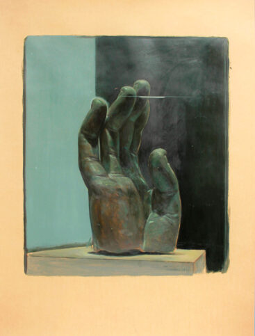 Pedro Pascoinho, The reference I - Colossus, 2017, óleo sobre papel sobre mdf, 140x104,5 cm BD