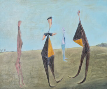 Albuquerque Mendes, Promade à la Campagne, 2022, acrílico sobre tela, 50x60 cm BD