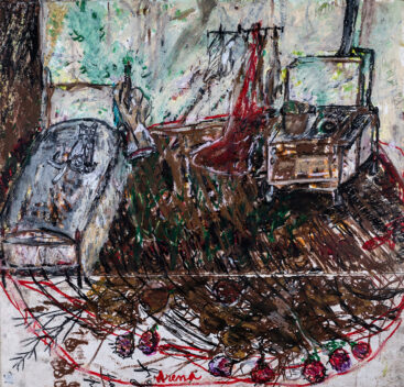 Fátima Mendonça, Diário-dias incertos, 2020-2022, técnica mista sobre papel, 40,5x42 cm BD