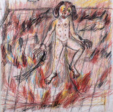 Fátima Mendonça, Diário-dias incertos, 2020-2022, técnica mista sobre papel, 41,5x42 cm BD