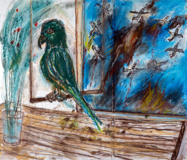 Fátima Mendonça, Diário-dias incertos, 2020-2022, técnica mista sobre papel, 59,5x69,5 cm BD