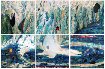 Isabel Sabino, Ann, quo, 2024, técnica mista de acrílico sobre tela, 100x100 cm cada BD BD