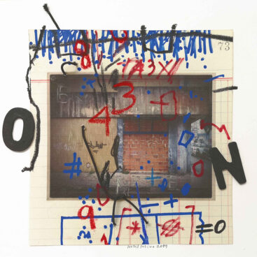 Isabel Sabino, Lido com personagens 15, 2019, técnica mista sobre papel, 16x16 cm BD