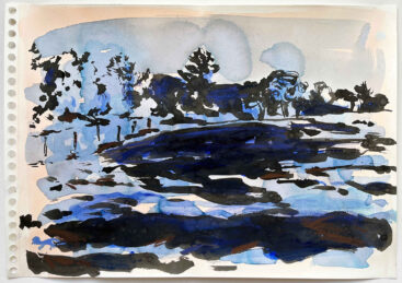 Isabel Sabino, Os álbuns de Ana- Realidade 29, 2021, técnica mista de aguadas sobre papel, 40x50 cm BD