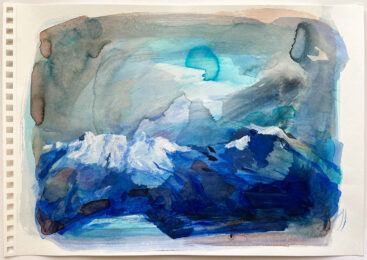 Isabel Sabino, Os álbuns de Ana- Realidade 44, 2021, técnica mista de aguadas sobre papel, 40x50 cm BD