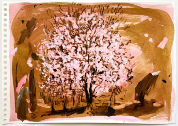 Isabel Sabino, Os álbuns de Ana- Realidade 49, 2021, técnica mista de aguadas sobre papel, 40x50 cm BD