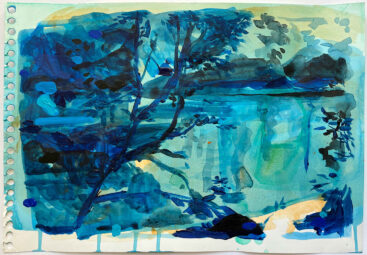 Isabel Sabino, Os álbuns de Ana- Realidade 52, 2021, técnica mista de aguadas sobre papel, 40x50 cm BD