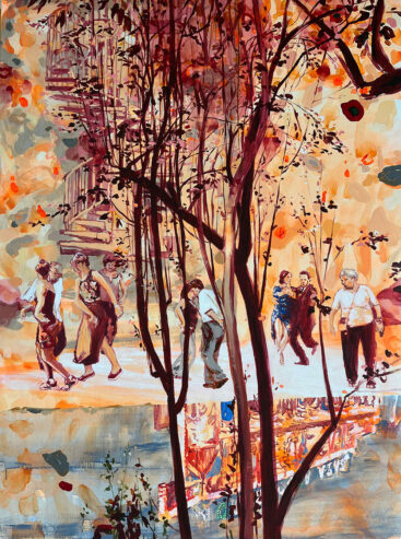 Isabel Sabino, Por una cabeza, 2022, acrílico sobre tela, 152x112 cm BD