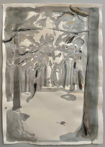 Isabel Sabino, Quarta-feira de cinzas 2, 2022, carvão, pastel e aguarela sobre papel, 82x63 cm BD