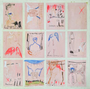 Susana Rosa, Sem título, 2002, técnica mista sobre tela, 50x50 cm BD