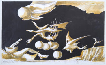 Cruzeiro Seixas, Sem título, sem data, técnica mista sobre papel, 42x30 cm BD