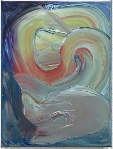 Pedro Calapez, Iris's womb, 2018, acrílico e óleo alkyd sobre tela, 40x30 cm BD