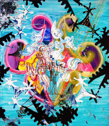 Kristina Girke, A TENTAÇÃO (Die Versuchung) 90 x 80 cm, Óleo e verniz sobre linho, 2014