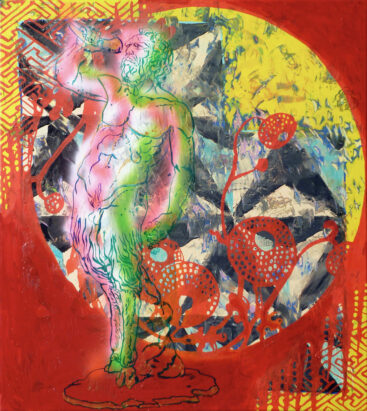 Kristina Girke, MESTRE DE CERIMÓNIAS (Zeremonienmeister) 90 x 80 cm, Óleo e verniz sobre linho, 2010