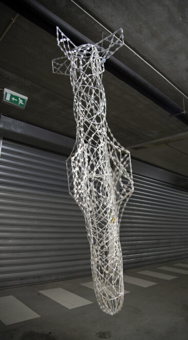 Frederico Ferreira aka FRED, Blueprint for Disaster, 2025, aço pintado, 200x50x50 cm BD