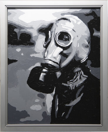 Frederico Ferreira aka FRED, Echo Chamber (Self-Portrait), 2025, acrílico sobre laminado e alumínio, 100x80 cm BD