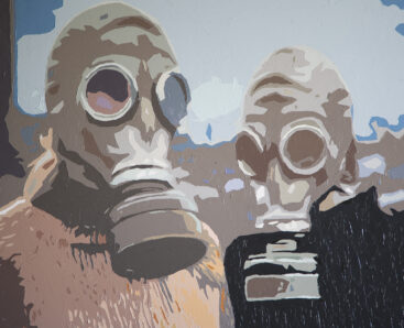 Frederico Ferreira aka FRED, With Love From Berlin, 2025, acrílico sobre vidro, 100x120 cm BD