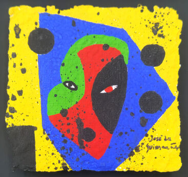 José de Guimarães, Sem título, sem data, guache sobre papel artesanal, 6,5x6,5 cm BD