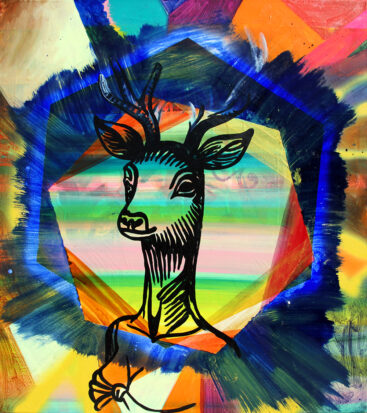 Kristina Girke, A Condessa da Floresta, 2025, óleo sobre tela, 90x80 cm BD