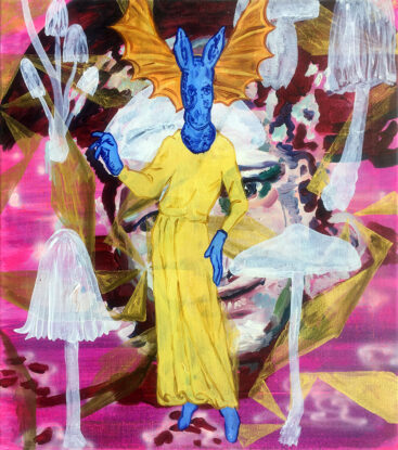 Kristina Girke, Guru, 2017, tinta e óleo sobre tela de linho, 66x58 cm BD