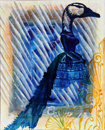 Kristina Girke, Lady in Blue, 2025, óleo sobre tela, 107x87 cm BD