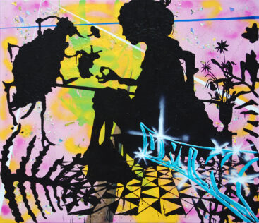 Kristina Girke, O Novo Amigo, 2009, óleo e verniz sobre tela, 130x150 cm BD