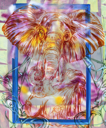 Kristina Girke, O Rei da Bruma-Der König aus dem Nebel, 2025, óleo sobre tela, 107x87 cm BD