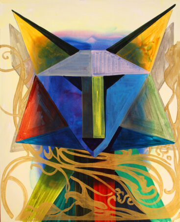 Kristina Girke, O Tabelião-Der Buchhalter, 2025, óleo sobre tela, 107x87 cm BD