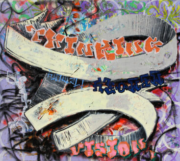 Kristina Girke, Turbulências - Turbulence, 2018, óleo e verniz sobre tela de linho, 180x200 cm BD