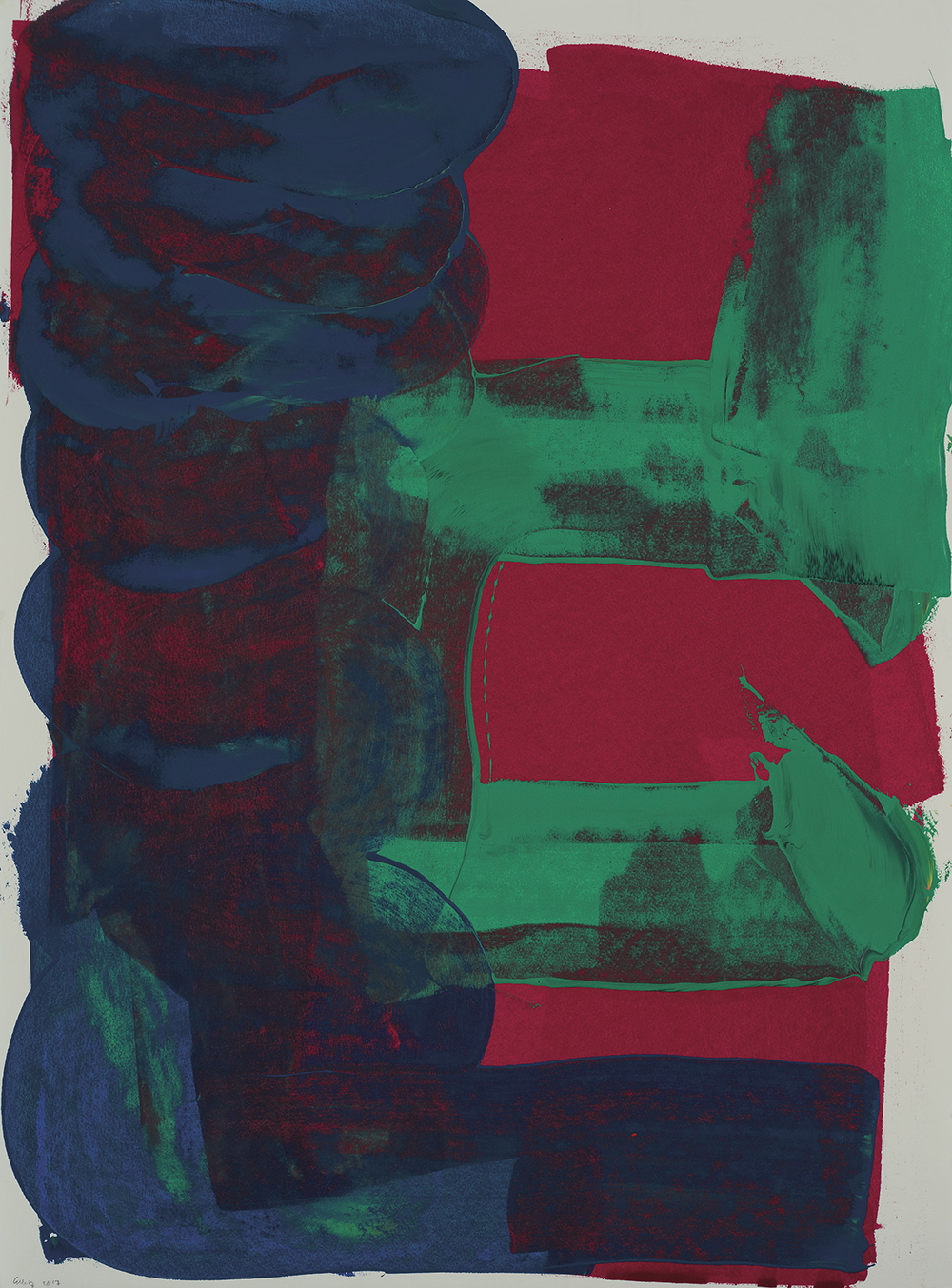 Pedro Calapez, Estudo 02, 2017, esmalte sobre papel, 76,5x56 cm BD