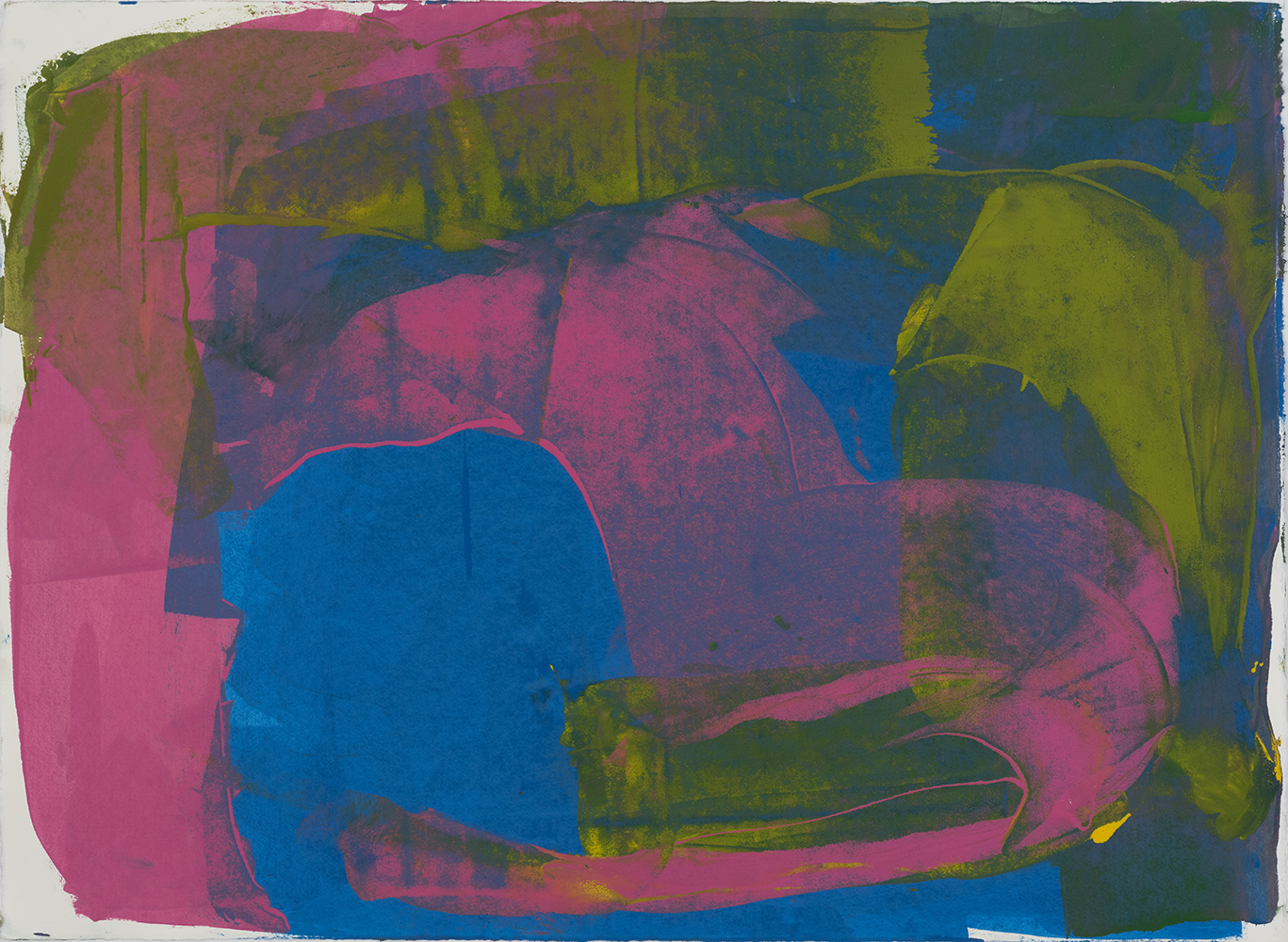 Pedro Calapez, Ruído 15, 2017, esmalte sintético sobre papel acid free, 78x106 cm BD