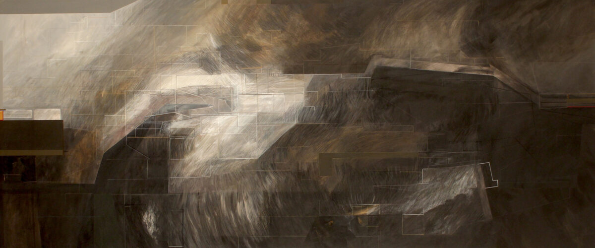 Susana Chasse, PROMPT ACT III, 2025, técnica mista sobre tela, 80x190 cm BD