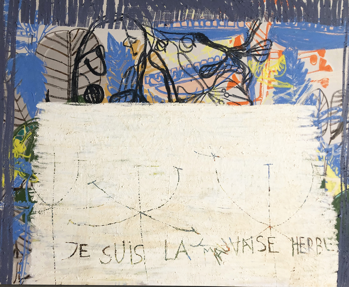 Engrácia Cardoso, Erva daninha - semente inquieta 1,2025, acrílico e óleo sobre tela, 140x110 cm BD