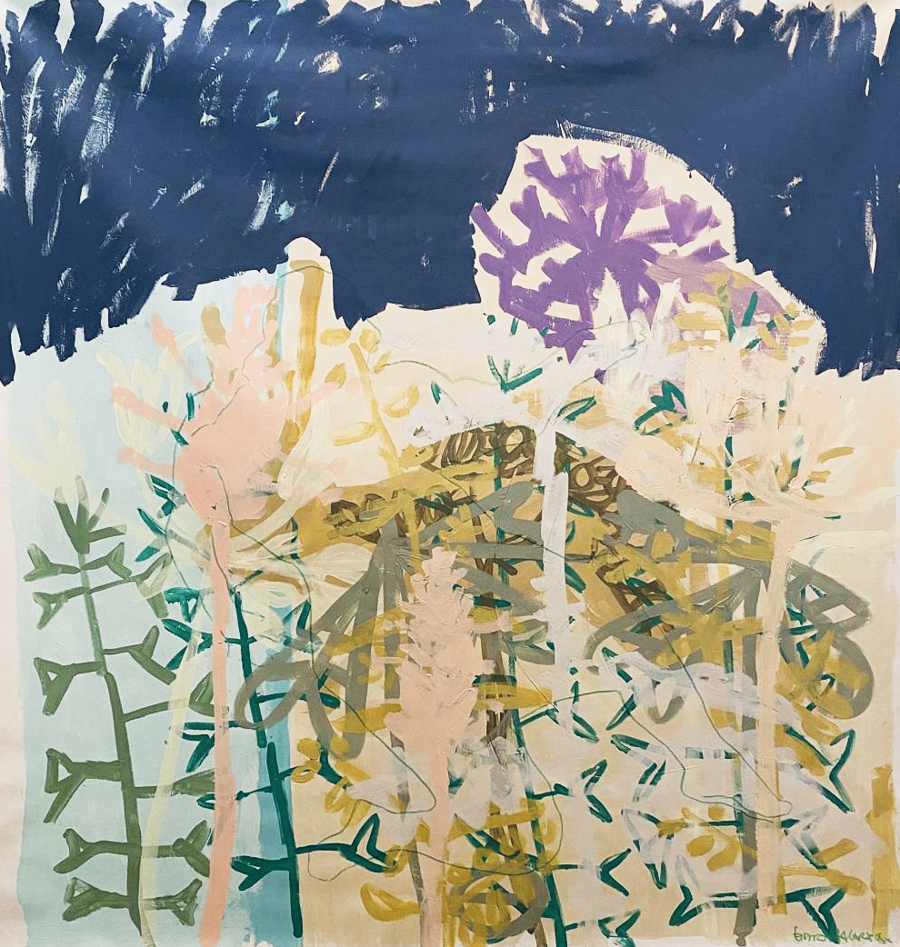 Engrácia Cardoso, Erva daninha - semente inquieta 5,2025, acrílico sobre tela, 200x210 cm