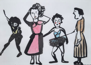 Engrácia Cardoso, sem título, 2023, acrílico e tinta da china sobre papel, 29,7x42 cm BD