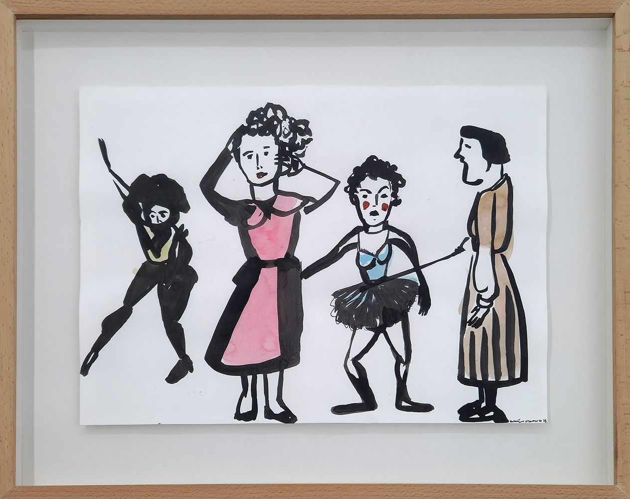 Engrácia Cardoso, sem título, 2023, acrílico e tinta da china sobre papel, 29,7x42 cm_com moldura BD