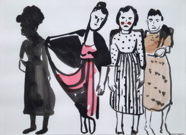 Engrácia Cardoso, sem título, 2023 nd, acrílico e tinta da china sobre papel, 29,7x42 cm BD