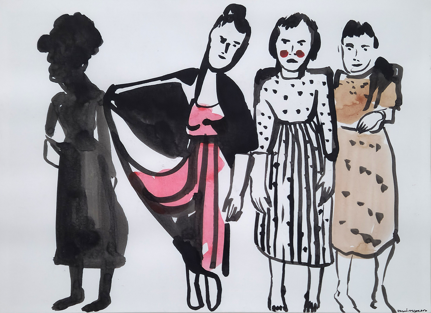 Engrácia Cardoso, sem título, 2023 nd, acrílico e tinta da china sobre papel, 29,7x42 cm BD