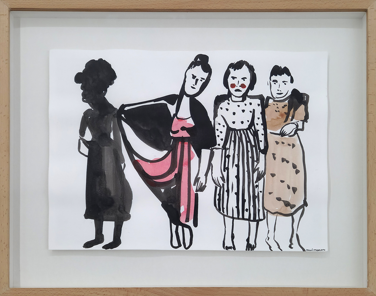 Engrácia Cardoso, sem título, 2023 nd, acrílico e tinta da china sobre papel, 29,7x42 cm_com moldura BD