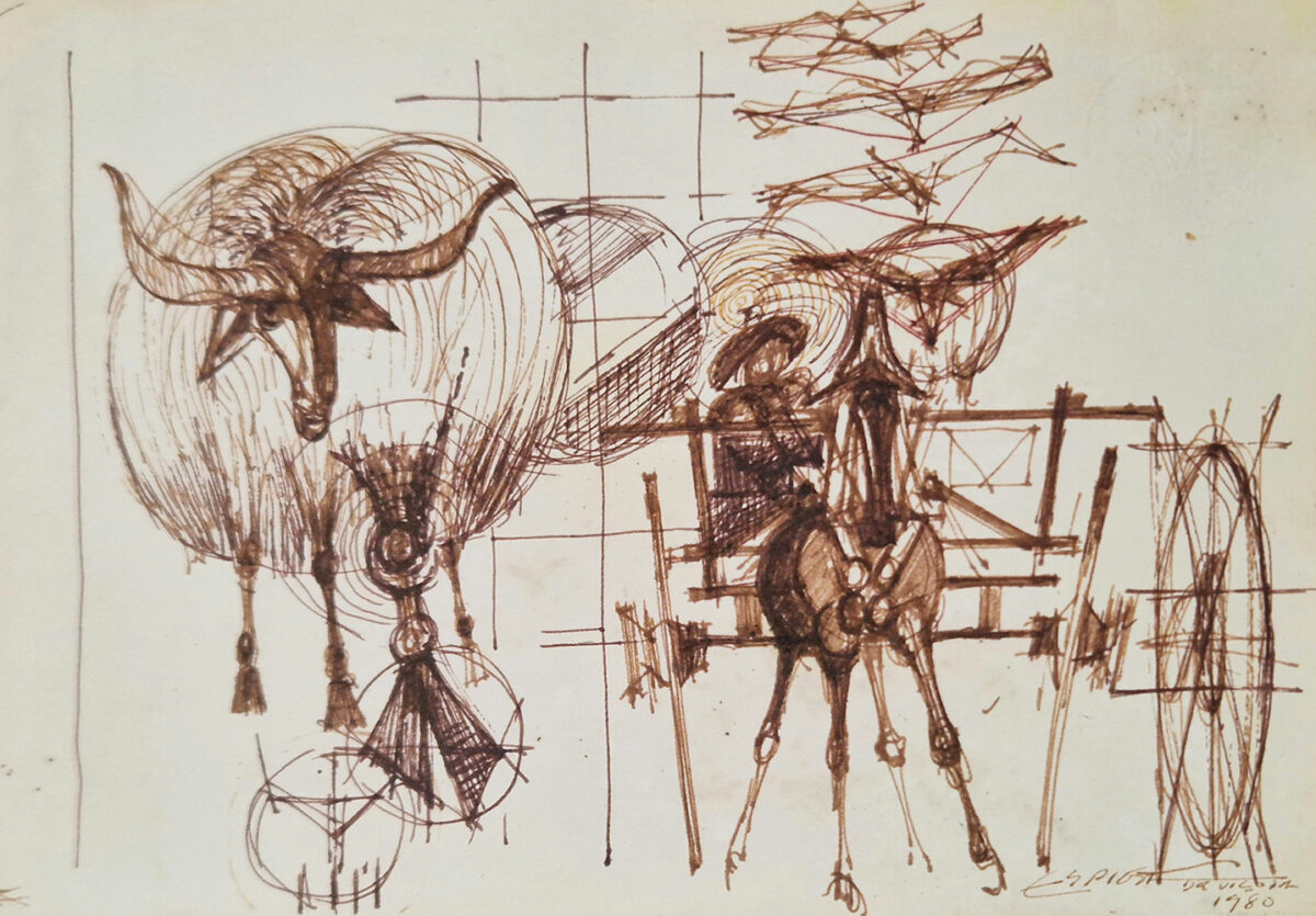 Espiga Pinto, Sem título, 1980, desenho sobre papel, 15x21 cm BD